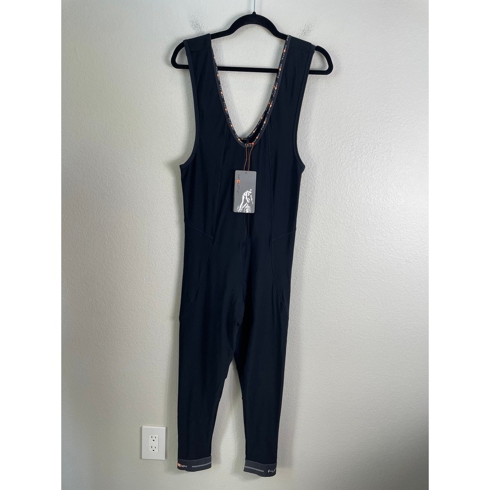 NEW Funkier Mens XL Aqua repel Cycling‎ Bib Tights Black S984W